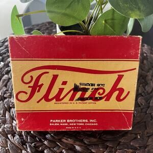 Vintage 1930's Flinch Card Game Original Box Parker Brothers COMPLETE 150 Cards